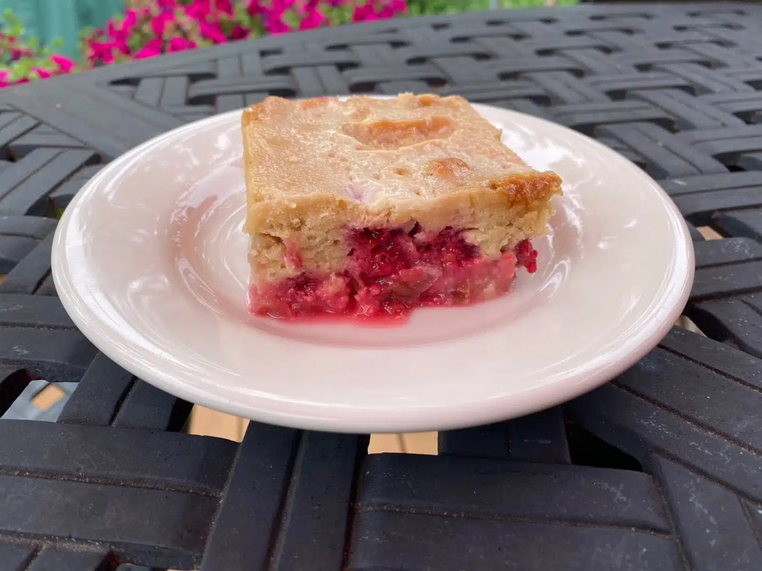 Baked Sticky Rhubarb Pudding