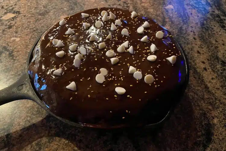 Delicious layered brownie cookie close-up