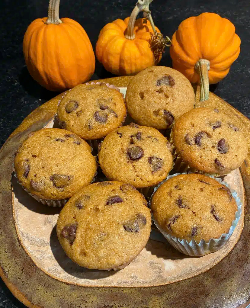 Pumpkin Muffins with Chocolate Chips