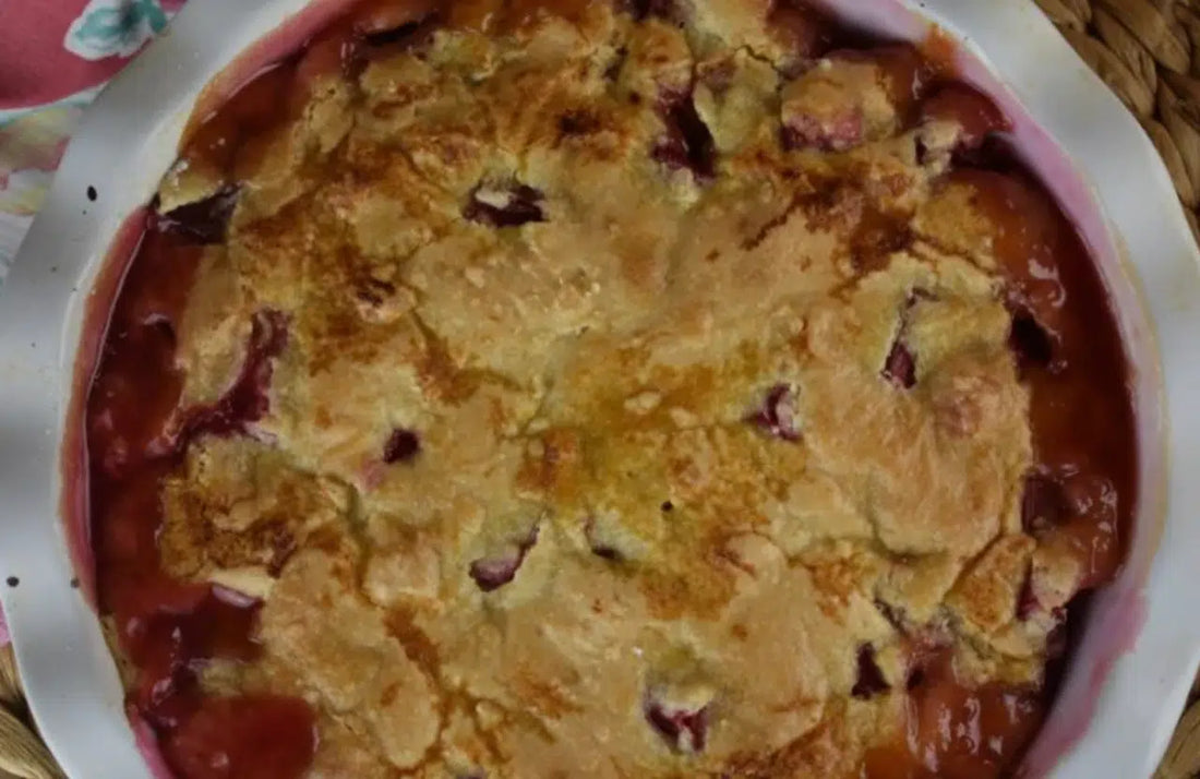 CRUSTLESS RASPBERRY/RHUBARB PIE