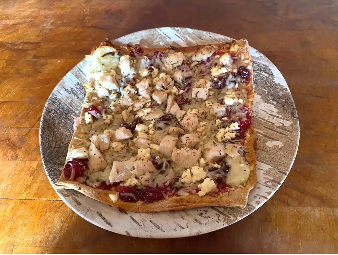 Holiday Turkey, Cranberry & Balsamic Glazed Flatbread
