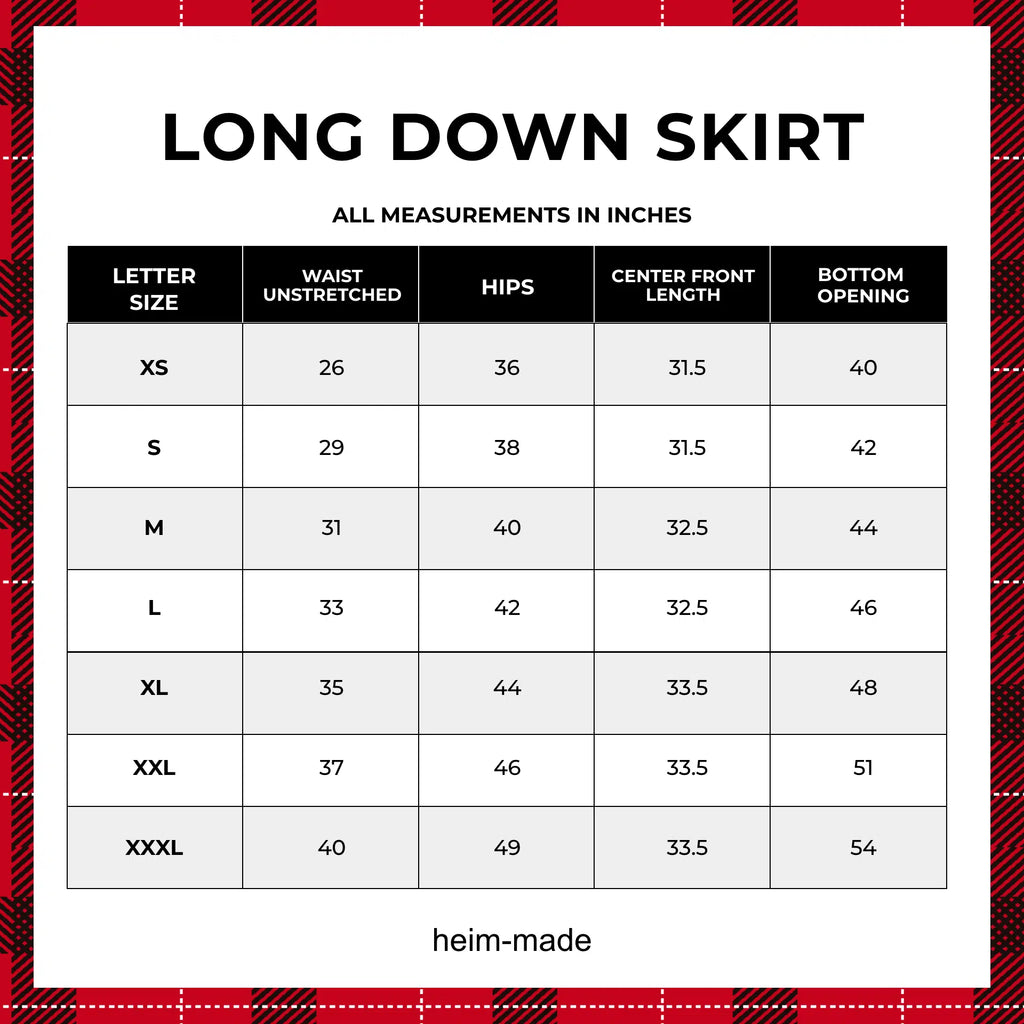 Long Down Skirt
