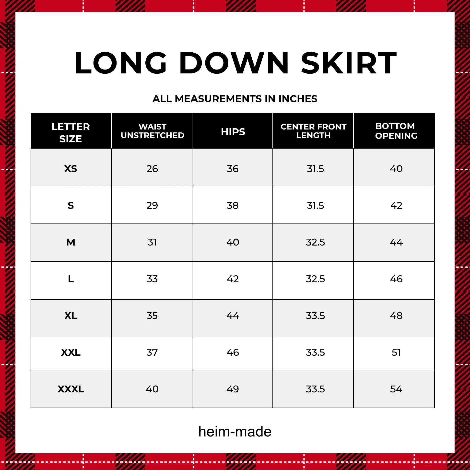Long Down Skirt
