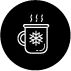 Cup graphic for cozy winter-themed accessories or lifestyle