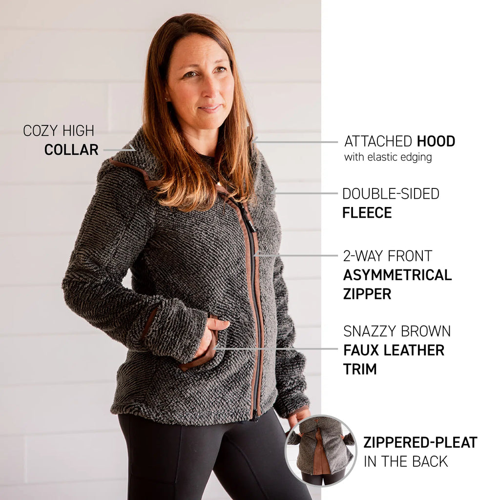Stripe Fleece Zip-Up Jacket