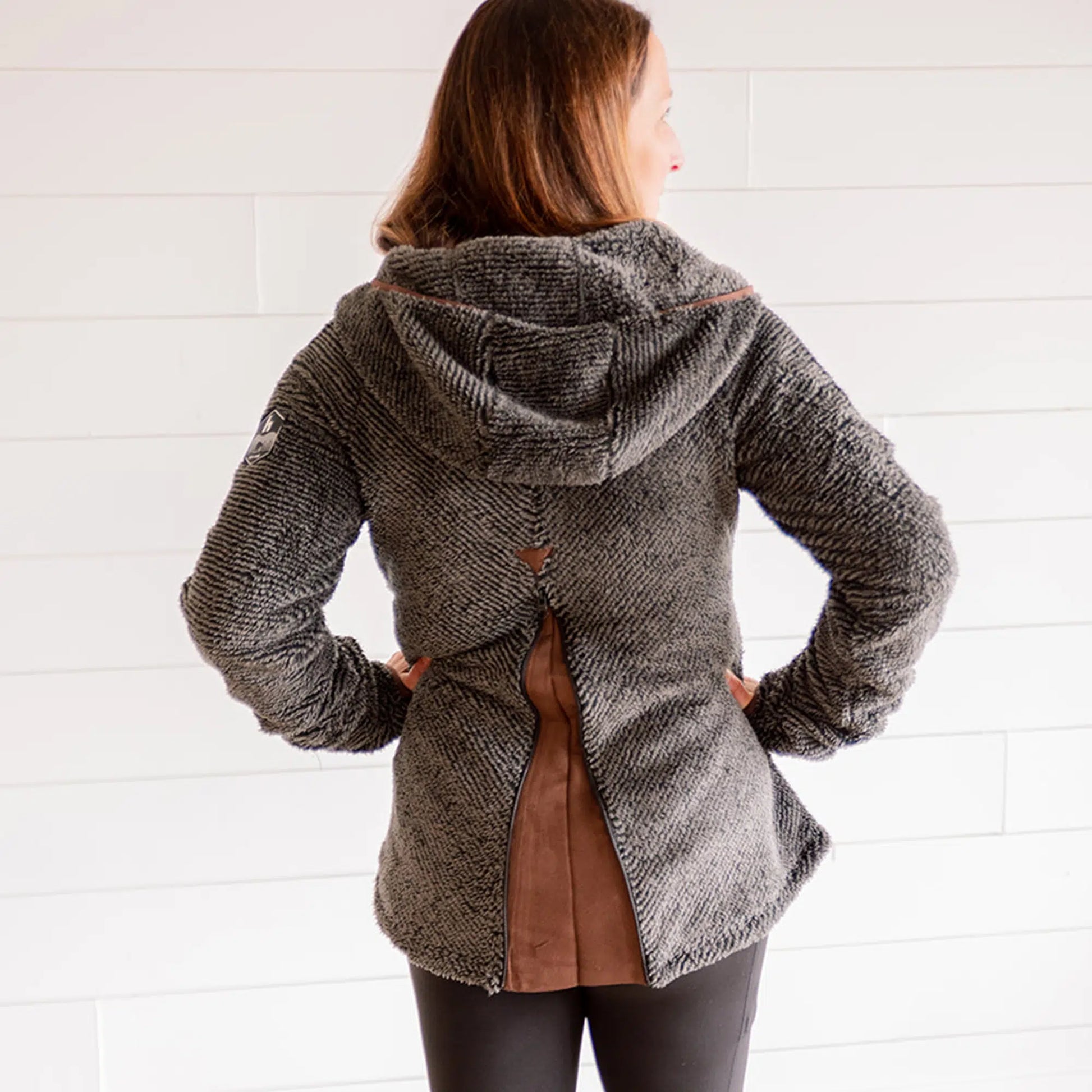 Stripe Fleece Zip-Up Jacket