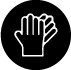 Built-in mitts icon highlighting glove-style sleeve design