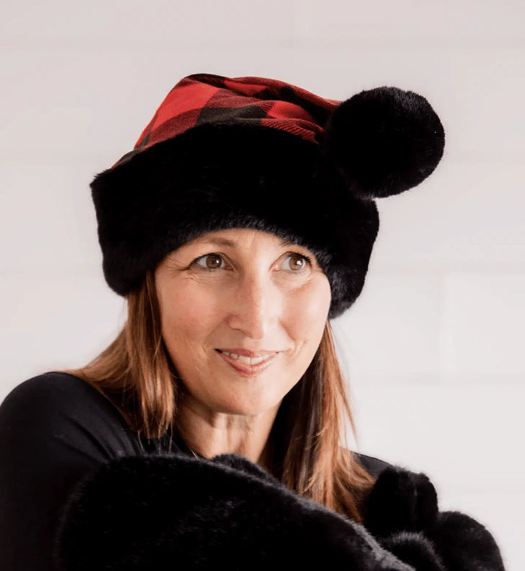 Plaid Santa Hat